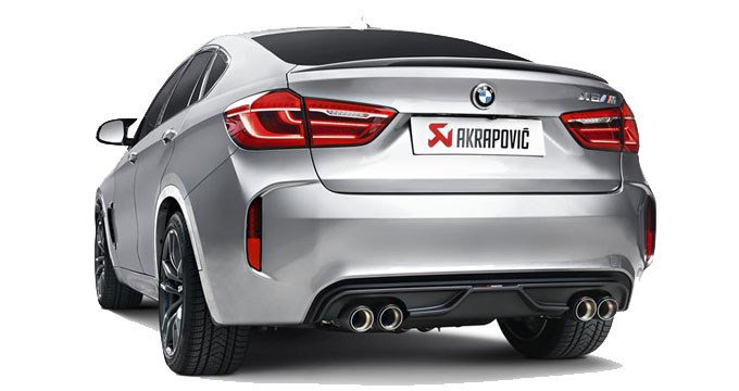 Akrapovič Evolution per BMW X5 M e BMW X6 M: progettato per migliorare l’estetica e aumentare la sensazione di guida sportiva.