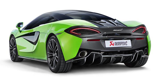 Cresce la serie degli scarichi Akrapovič ultraleggeri per la McLaren