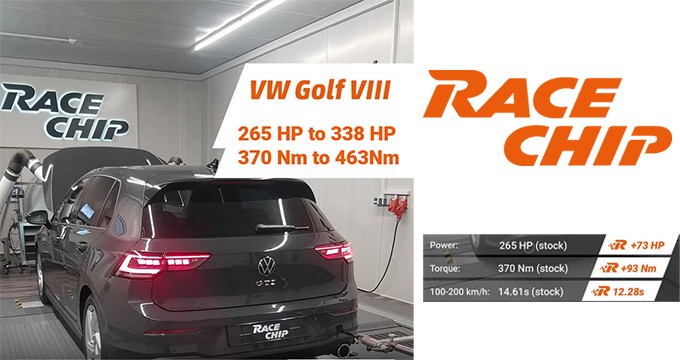 Aumenta le prestazioni della tua VW Golf VIII GTI con RACECHIP!